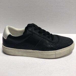 Steve Madden Men’s Taysom, Black Leather Lace-Up Sneakers, Size 8.5M